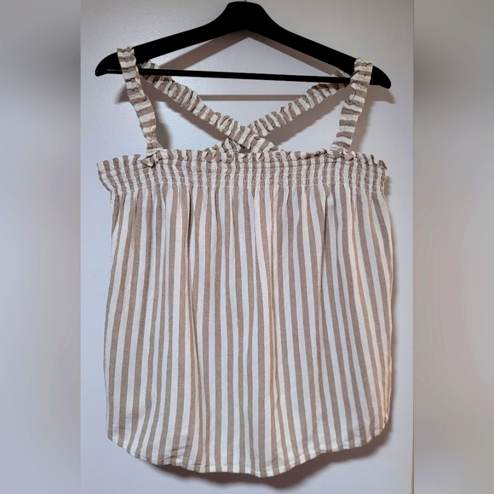 Reitmans Striped Linen Blend Top
